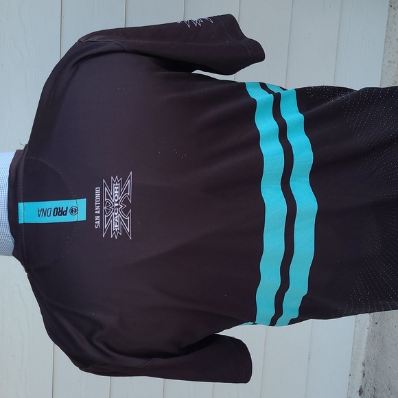 INFAMOUS Paintball Pro DNA Black and Teal Men's Large Short‎ Sleeve Shirt Jersey - Picture 5 of 7